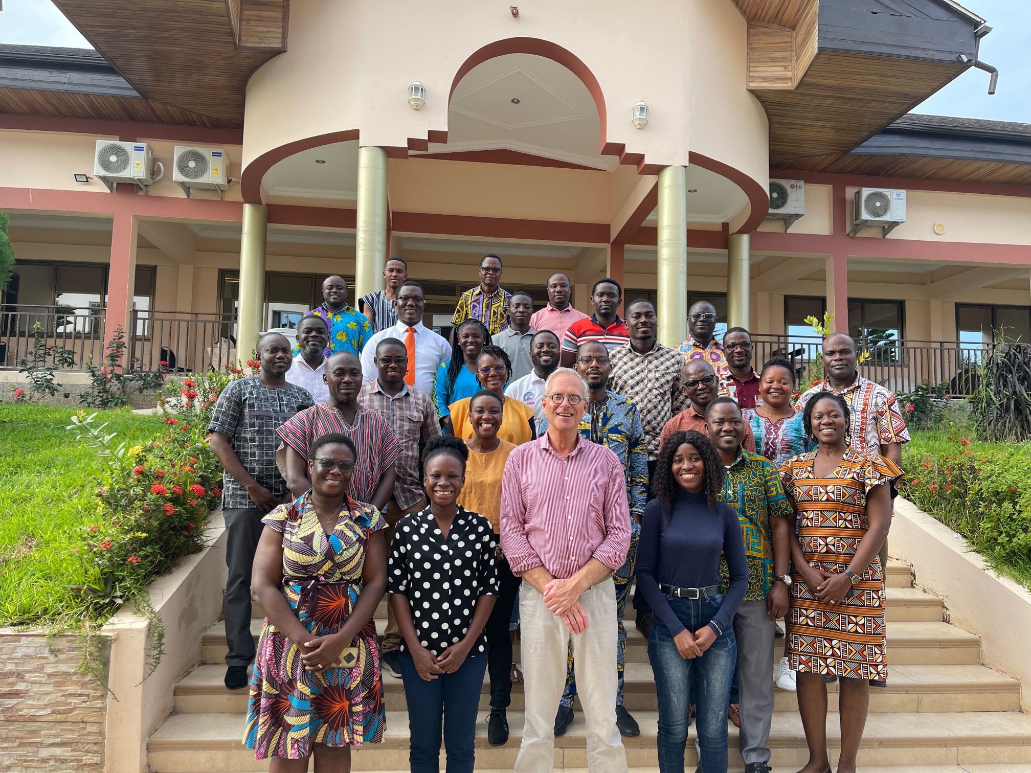 Picture of participants with Gerard, ACECoR, Grantsmanship training for staff