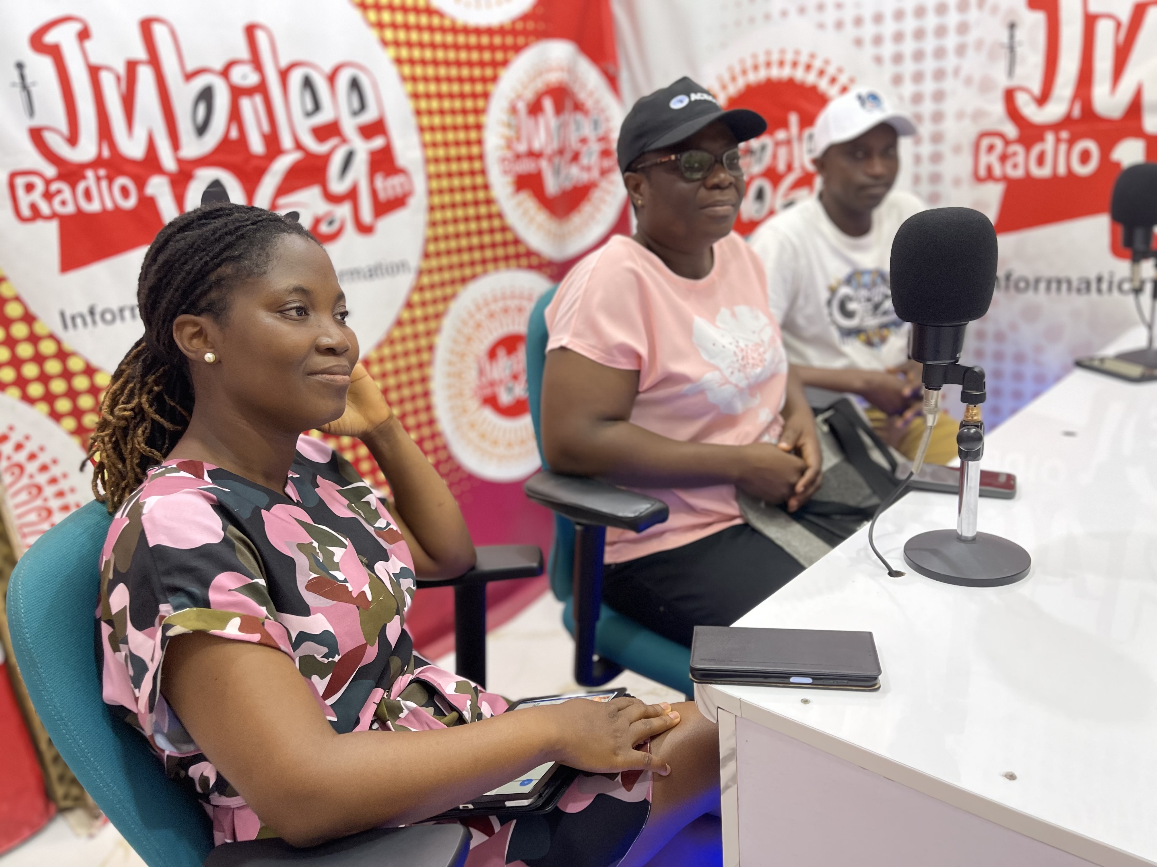 Dr. Margaret F. Akwetey, Mrs. Sika Abrokwah & Mr. Justus Deikumah discussing the way forward for the KLCRS