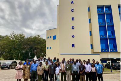 Participants in front of the ACECoR Building